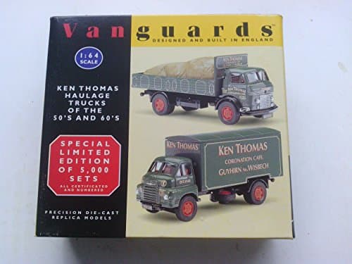 LLEDO 1/64 SCALE K.T. 1002 MADE IN ENGLAND IN 1998 LIMITED EDITION NUMBER 0092 OF 5000 PRODUCED WORLDWIDE KEN THOMAS HAULAGE 2 PIECE SET COMMER DROPSIDE &amp; BEDFORD S TYPE SPECIAL EDITION SETS OF THE 50,s &amp; 60,s MODELS MINT SOME SHELF WEAR TO BOX BECAUSE OF AGE AS SEEN IN PHOTOS