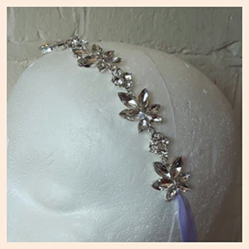 Crystal flowers design headband. Wedding headband.
