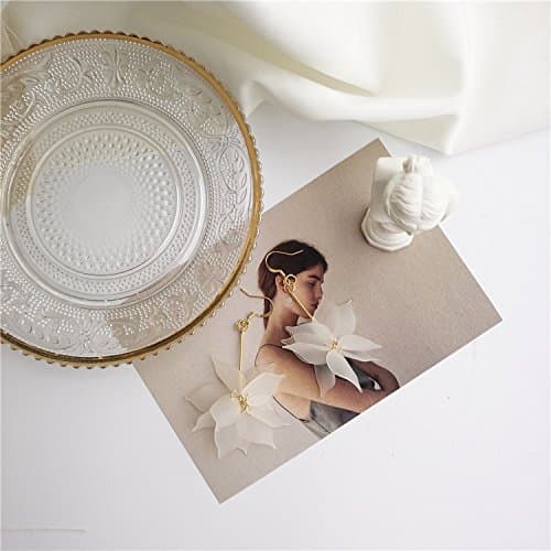 KPHY No earrings pierced ears ear clip lilies scrub texture temperament earrings A