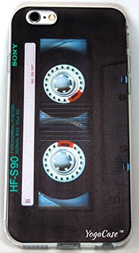 InTrends IPhone SE Case, Silicone Back Protective Cover (Cassette Tape)