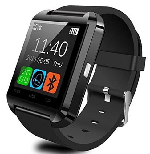Generic U Watch U80 SmartWatch Bluetooth 3.0 Silicone Wristband for Apple iOS smartphone iphone 4 / 4S / 5 / 5C / 5S / 6 Android Samsung S2 / S3 / S4 / Note 2/3 Note HTC Huawei (Black)