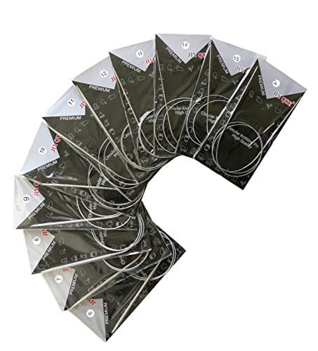11 Sizes 1.5mm - 5.0mm Metal Circular Knitting Needles 32'' (80cm)