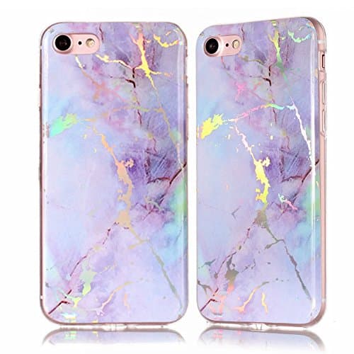 Case for iphone 7/8(4.7"), XINYIYI Colorful Marble texture TPU , Soft Anti-slip Back Phone Cover Lightweight Ultra thin shockproof soft shell durable scratch resistant TPU phone case