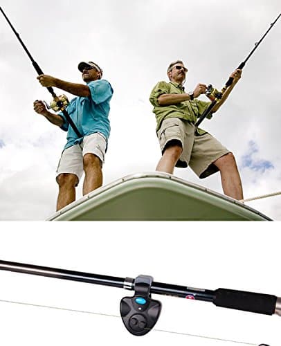 Fishing Bite Alarm Bell Indicator Led Waterproof Nightlight Angling-Black
