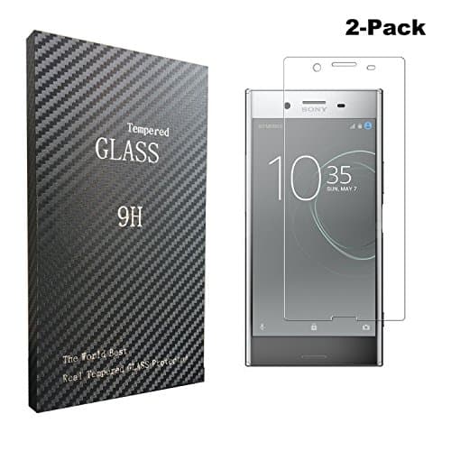 Songsong [2-Pack] Sony Xperia XZ Premium Screen Protector, Tempered Glass Screen Protector Film for Sony Xperia XZ Premium HD Ultra Clear Anti Scratch Bubble Free