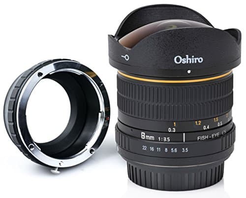 Oshiro 8mm f/3.5 LD UNC AL Wide Angle Fisheye Lens for Panasonic Lumix DMC G7, GM5, GH4, GM1, GX85, GX8, GX7, GF6, G6, GH3, GH1, GF1, G10, G2 GH2, GF2 and other Micro Four Third Mount Digital Cameras