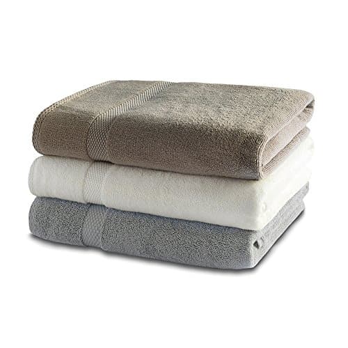 Bamboo Bath Linen - 1 x Luxury Bamboo Bath Sheet 600gsm - Assorted Colours (Bath Sheet 150cm x 100cm, Latte - 600gsm)