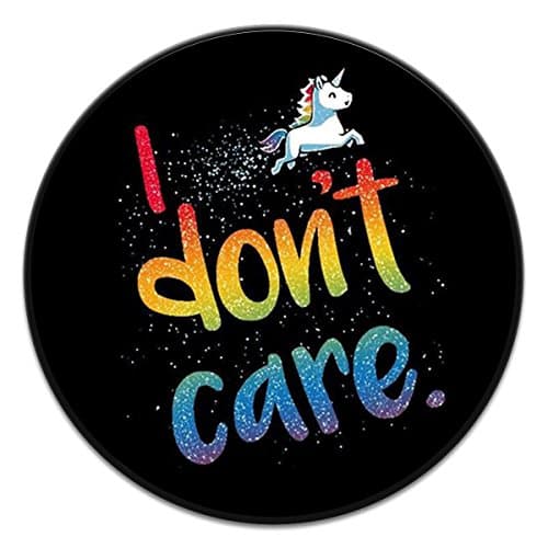 Pop Girp Stand Socket for Girls,Stand Pop Grip Expansion Holder,Stand Socket Mobile Holder For iphones and Tablets - I Don't Care Unicorn Black