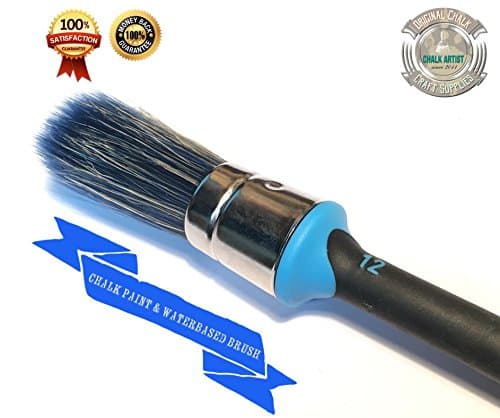 #EUB12 - size 12 - CHALK PAINT professional EU SHABBY CHIC ROUND BRUSH designed for waterbased and chalk paints