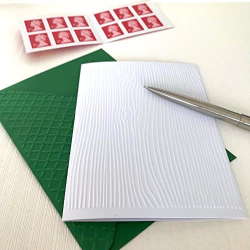Woodgrain Note Cards. 6 Embossed Blank Note Cards With Envelopes. Stationery Gift Set. Handmade Notecards. Notelet Pack. Letter Writing