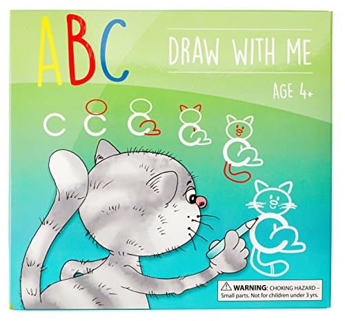 ABC Draw With Me | Dry Erase Alphabet Flash Cards | Great Birthday Gift Present For Girls Boys Age 3 4 5 6 7 Years Old | Arts and Crafts |
