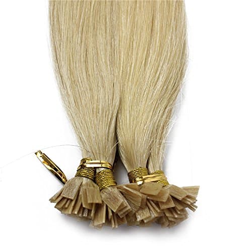 1g/s 100g Light Blonde Capsule Keratin Flat tip Human Hair Extensions 30inch