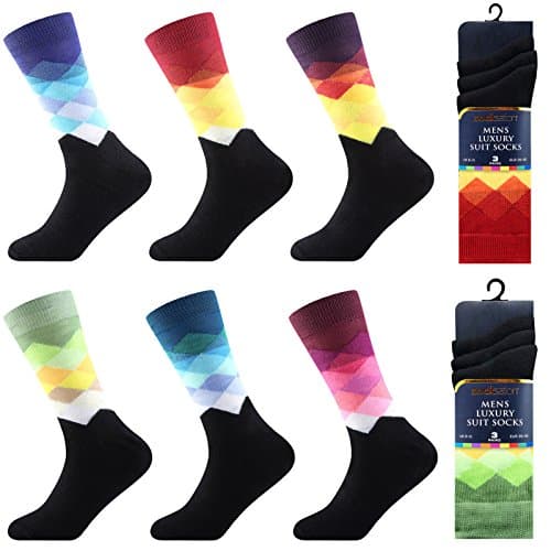 Mens Socks Cotton Rich 6/12 Pack Designers pattern Comfortable Breathable Socks (6-11)