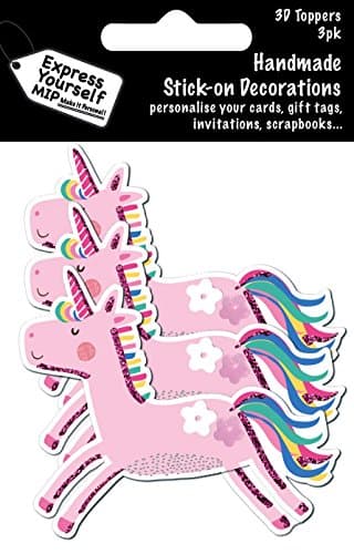 Express Yourself MIP, self Adhesive, Unicorn Multi Pack Toppers - Ideal for Card Making, Gift Wrapping, Scrapbooking, Papercrafts, Childrens Crafts etc