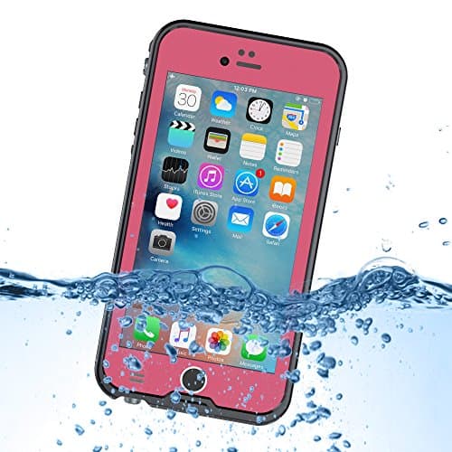 iPhone 6/6s Plus Waterproof Case, Weggo 6.6ft Underwater IP68 Certified Fully Sealed Waterproof Shockproof Dirtproof Case Cover for Apple iPhone 6 Plus/6s Plus 5.5 inch - Pink