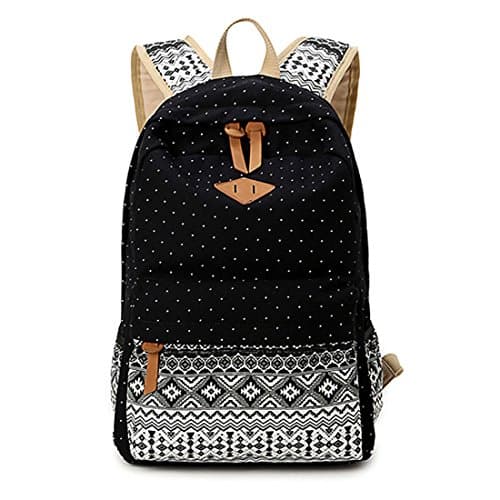 LissomPlumeMultifunction Lightweight Canvas Shoulder Bag School Backpack