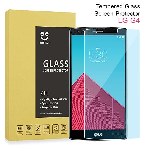 Premium Tempered Glass Screen Protector for LG G4 High Defintion Screen Film,Anti Scratches/Bubble-Free/Fingerprint Free 9H for LG G4[Transparent]