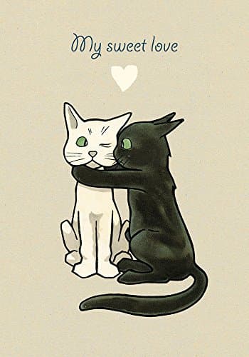 Alibabette Editions Paris Postcard 10 Pack Eiffel Cats My Sweet Love (ACP025)