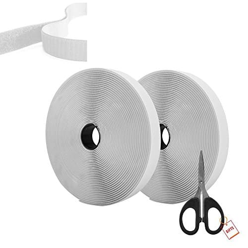 Hook and Loop Likii Sticky Tape Set Self Adhesive Velcro Tape Heavy Duty Double Sided Sticky Tape Roll 32.8 feet/10m