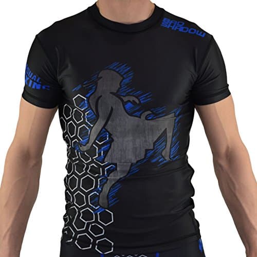 Casual Boxing Bad Shadow Men's compression Top black Noir/bleu/gris Size:FR : XL (Taille Fabricant : XL)