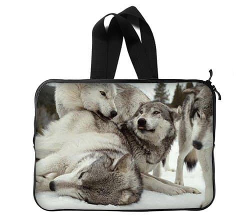 Snow Winter Animals Wolves Printing Laptop Sleeve Notebook Bag