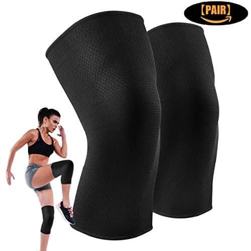 Knee Support, Compression Knee Sleeve for Meniscus Tear, Knee Brace Strap, Protector Wrap for Pain Relief, Arthritis, ACL, Sports and Injury Recovery, Breathable Neoprene Sleeve (Black, X Large)