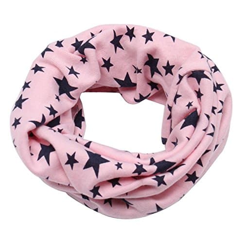 Issza Children Scarf O-ring Soft Cotton Star Scarf Multi Use Neck Keep Warmer Scarf