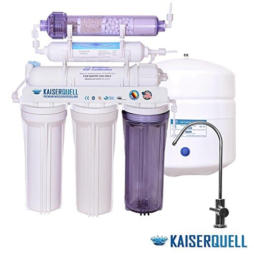 Kaiser Spring Premium Reverse Osmosis System from German Manufacturers 6 Stage Reverse Osmosis Water Filter System Water Filter Home Drinking Water Filter Mineralise Kalkfrei Veredeltes Drinking Water from the Line with Light Installation...