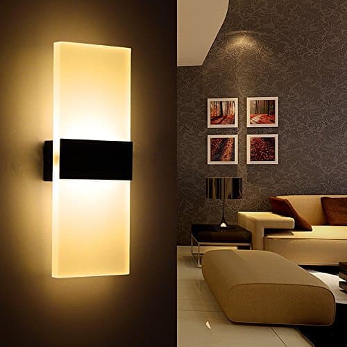 12 W LED Wall Wall Lamp, Lamp Acrylics Warm White CE