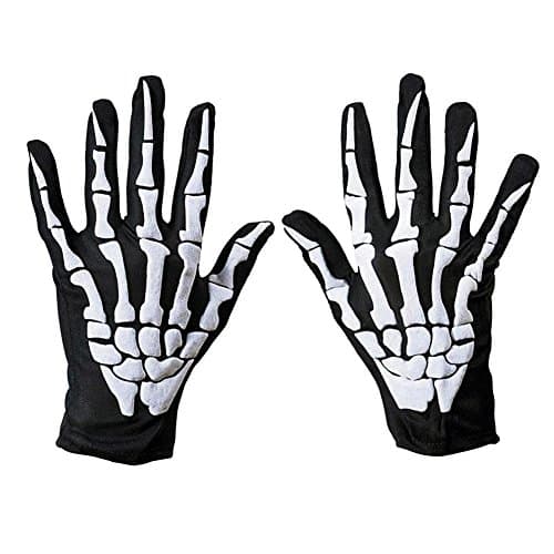 Halloween Props Decorations Green Skull Bone Ghost Racing Full Finger Gloves