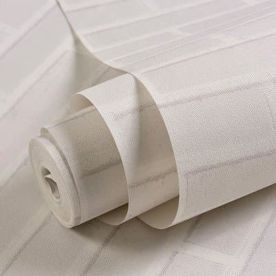 Renyqing Brick Proof Background Wall Wallpaper,M White J1005 (Non-Woven Fabric Style),Wallpaper Only