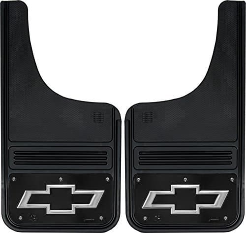 Gatorback Chevy Silverado Bowtie Truck Mud Flaps - Front or Rear Pair - Black Wrap by Truck Hardware