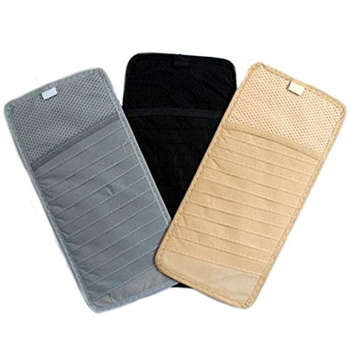 Gorbanshop Car Sun Visor 12 Disc CD DVD Card Case Storage Holder Organizer 3 colours (Beige)