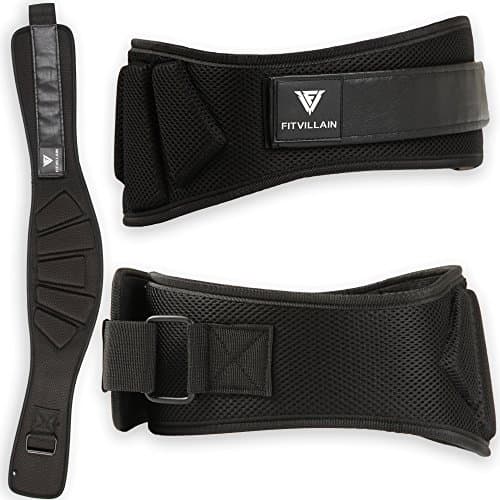 Weightlifting Belt Crossfit Gym Workout - Back Support For Lifting (6-Inch-Wide) for Proper Weight Lifting Form by FITVILLAIN. Back Support for Cross Training Exercises, Powerlifting Workouts, Deadlifts, Olympic Lifting and Daily Fitness. Suits Men & Women (Black, X-Small)