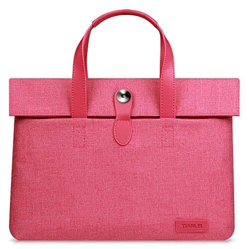 Universal Notebook Case hand sleeve stylish briefcase simple business handbag ,15.6 inches,rose bengal