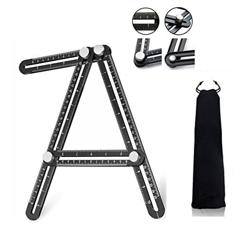 Angleizer Template Tool Aluminum Alloy Tool Ruler Stainless Steel Measuring Multi Angle Measuring Ruler for Builder Carpenter Craftsman Architect Handyman