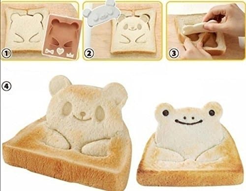 Bear, Frog and Panda Shape Sandwich Toast Bread Cutter Maker Mould