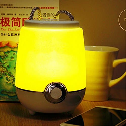 DREAM LAMP Christmas Gift Bluetooth Speaker Dimmable Portable Bedside Light with Timing Settings &amp; straps Reading Bedroom Indoor Outdoor Night Light , yellow