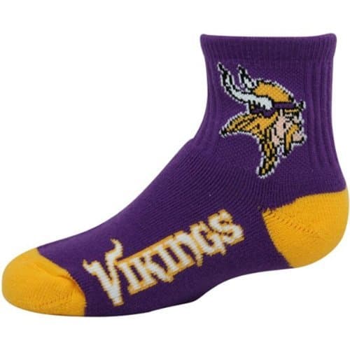 Minnesota Vikings Large Team Color Crew Socks by Fore Bare Feet