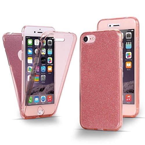 iPhone 6S Plus Case , iPhone 6Plus case NWNK13® Silicone 360° iPhone 6S+ Covered / TPU / iPhone6+ Skin Case / Protective / Gel Case Cover With Branded Card Organiser (iPhone 6Plus / 6SPlus [ 5.5 inch only], Sparkle / Rose Gold)