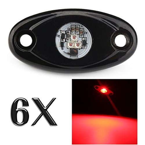 Bright Rock Light Kits with 6 Pods Lights Under Vehicle Cars Interior and Exterior 4X4 Trucks Car ATV SUV Boat 4wd ATV Motorcycle