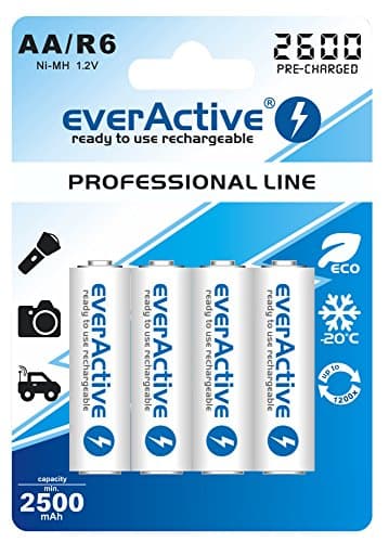 16 EverActive Prof Line Min 2500 mAh NiMH Rechargeable AA Mignon Batteries LR6 HR06
