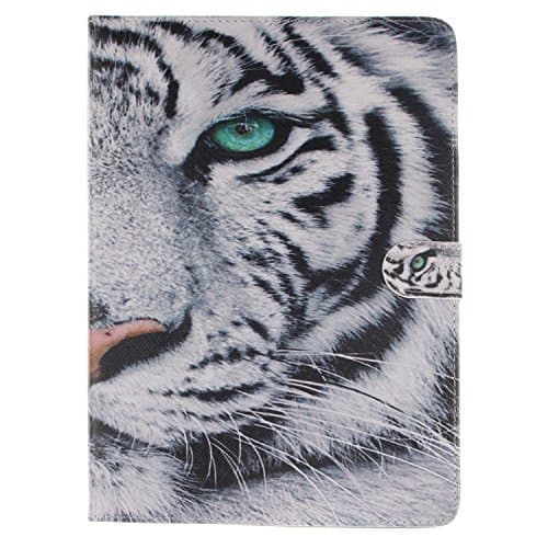 iPad Mini Case,iPad Mini Cover,URFEDA Flip Wallet Stand Case Colorful Painting PU Leather Flowers Cartoon Cases Cover with Magnet Closure and Card Holder Pouch for iPad Mini 1/2/3 (tiger)