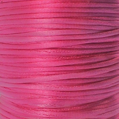 Rattail Satin Cord Thread 1.5mm For Kumihimo Macrame Shamballa - Strawberry Pink - 5m