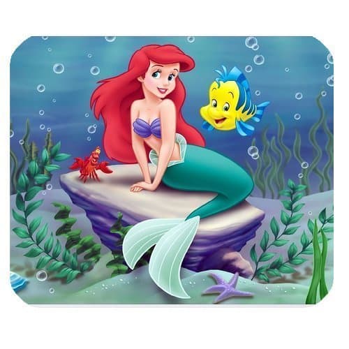 Mystic Zone Personalized The Little Mermaid Rectangle Mouse Pad (Black)
