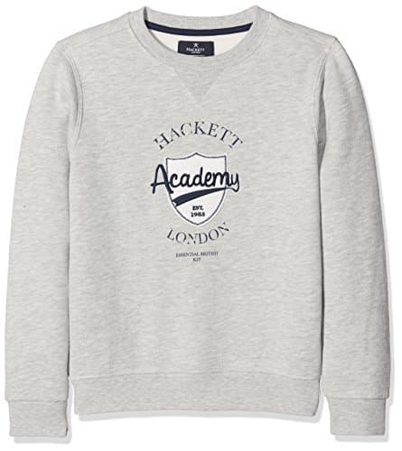 Hackett London Boy's Shld CW SWT B Sweatshirt, Grey, Small (Manufacturer Size:K07)