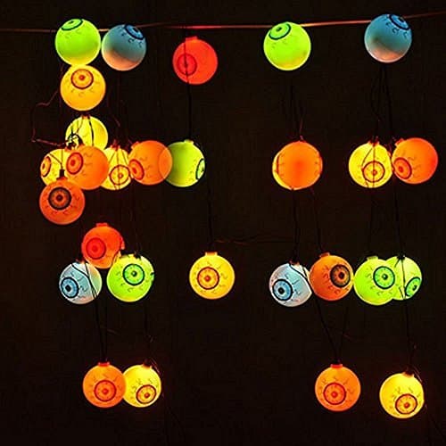 Halloween Solar String Lights, 10 LED Solar Power Eyes Fairy String Light/Starry Light for Outdoor,Home,Patio,Garden,Thanksgiving,Christmas (Multi Color)