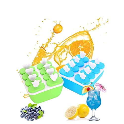 youruichuang Popsicle Molds Set - Generic Pop Mold DIY Popsicle Makers with Lids for Gogurt Ice Candy Otter Pops or Freeze Pops BPA