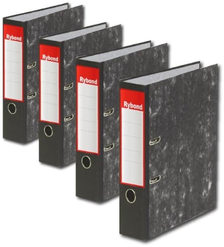 Rybond Lever Arch Files - Quality Fitting with Ring Binder and Metal finger pull - A4 Cloudy Grey 70cm [Pack 1]