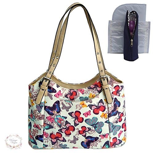 Vintage Vogue Classic Changing Bag with Changing mat -Butterfly